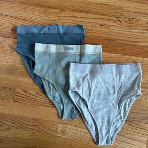 NWOT SKIMS Set of 3 Cotton Rib High-Waisted Briefs